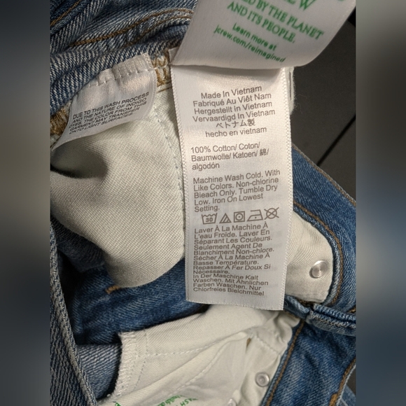 J. Crew High Rise Super Wide Leg Blue Elliott Wash 90s Jeans Size 28 - Picture 5 of 9